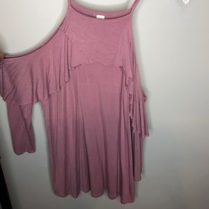 Purple Boutique Cold Shoulder Top